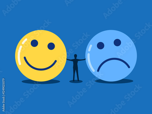 Mood swings, giving satisfaction, people between sadness and happiness