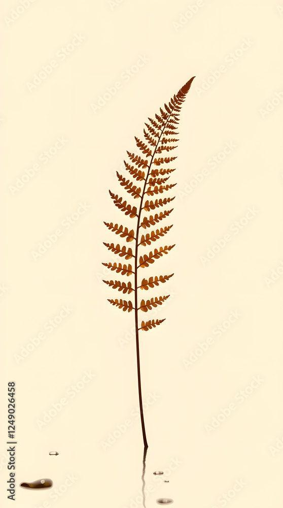 simple hand-drawn leaf in warm terracotta and cream boho phone wallpaper background | generative AI simple hand-drawn leaf in warm terracotta and cream boho phone wallpaper background | generative AI