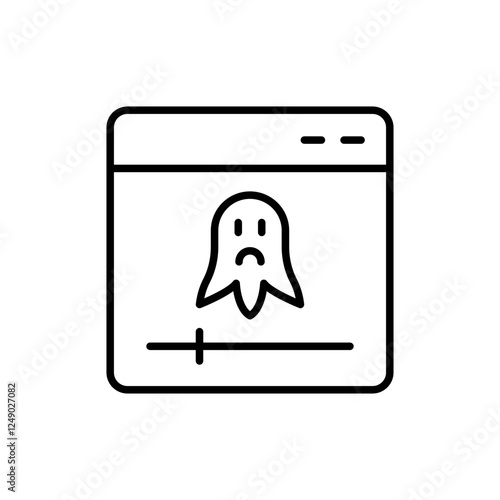 Horror movie outline icons, minimalist vector illustration ,simple transparent graphic element .Isolated on white background