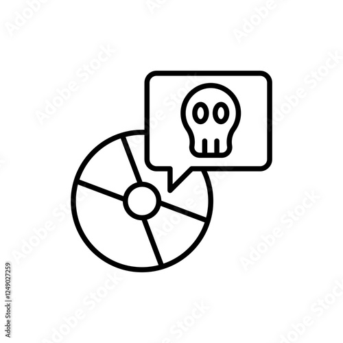 Horror movie outline icons, minimalist vector illustration ,simple transparent graphic element .Isolated on white background