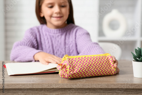 Cute little happy girl with...