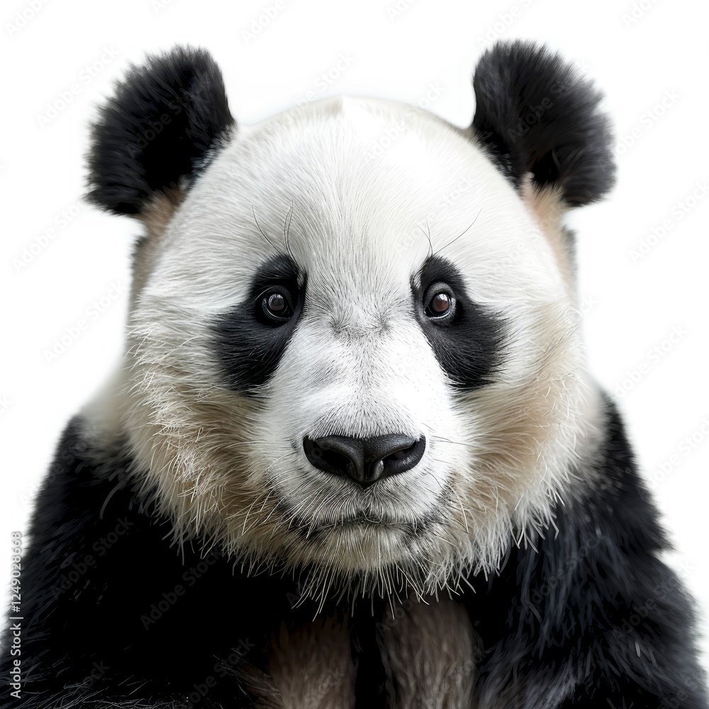 Panda isolated on a white background cutout. Panda isolated on a white background cutout.