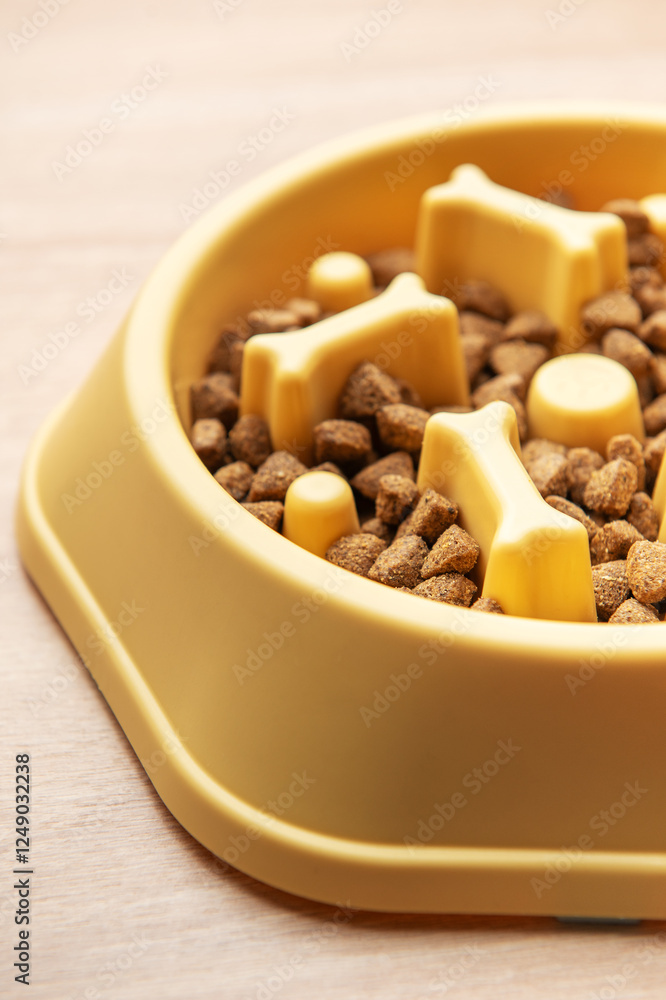 Slow feeder dog bowl preventing gulping and improving digestion Slow feeder dog bowl preventing gulping and improving digestion