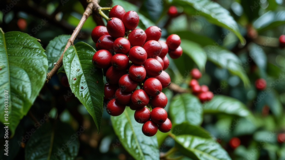 Indonesian robusta coffee fruit plant Indonesian robusta coffee fruit plant