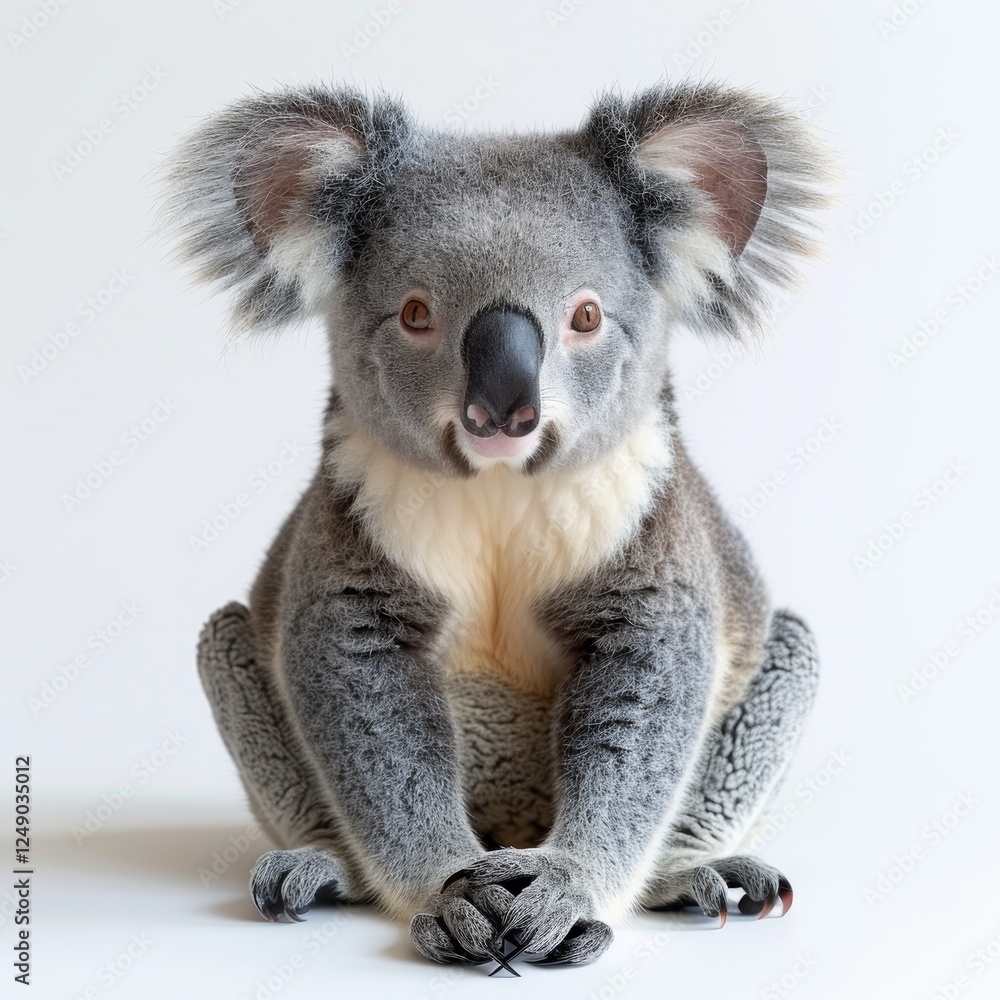 Fototapeta premium Koala isolated on a white background cutout.