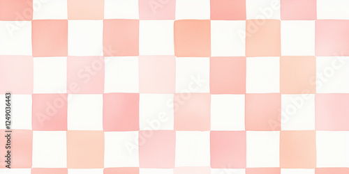 Delicate Pink And White Checkerboard Pattern
