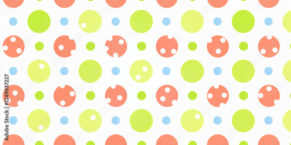 Pastel Colored Circles with Dots Pattern Pastel Colored Circles with Dots Pattern