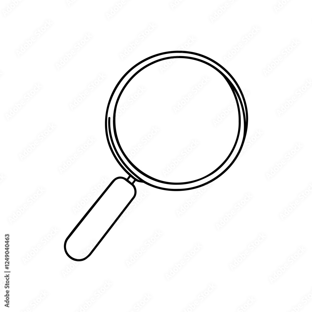 Magnifying glass continuous one line drawing. Loupe symbol in simple linear style. Search concept. Vector illustration. Magnifying glass continuous one line drawing. Loupe symbol in simple linear style. Search concept. Vector illustration.
