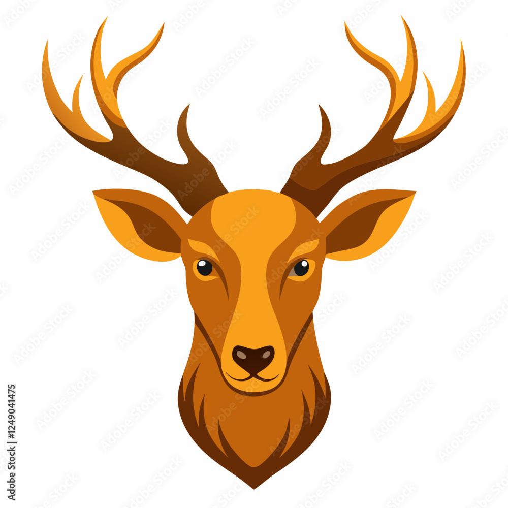 Elk Head Vector Illustration – Detailed Line Art of Majestic Wildlife Elk Head Vector Illustration – Detailed Line Art of Majestic Wildlife