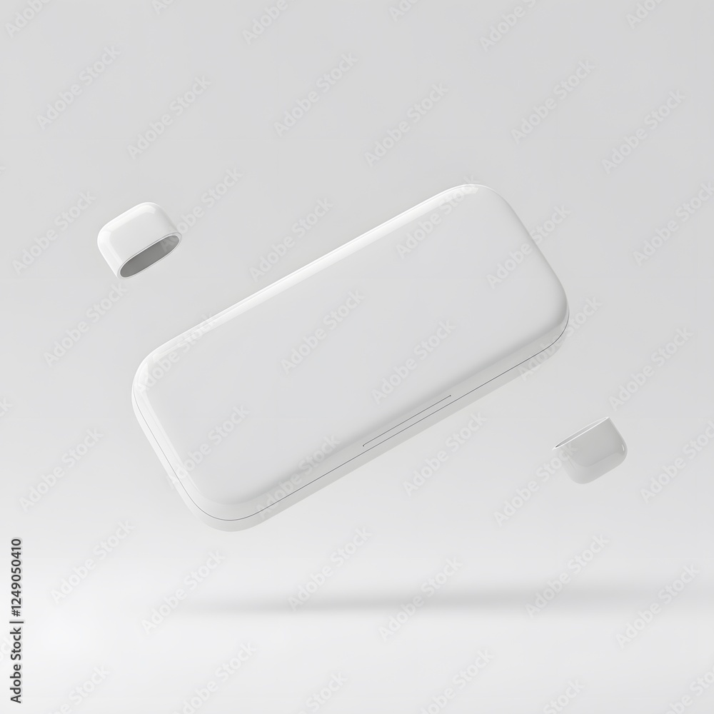Minimalist Product Mockup: Sleek White Case with Components Minimalist Product Mockup: Sleek White Case with Components