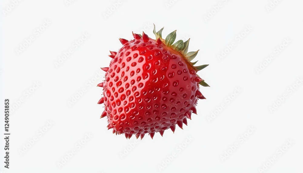 Fresh Red Strawberry Isolated on White Background for Food Art Fresh Red Strawberry Isolated on White Background for Food Art
