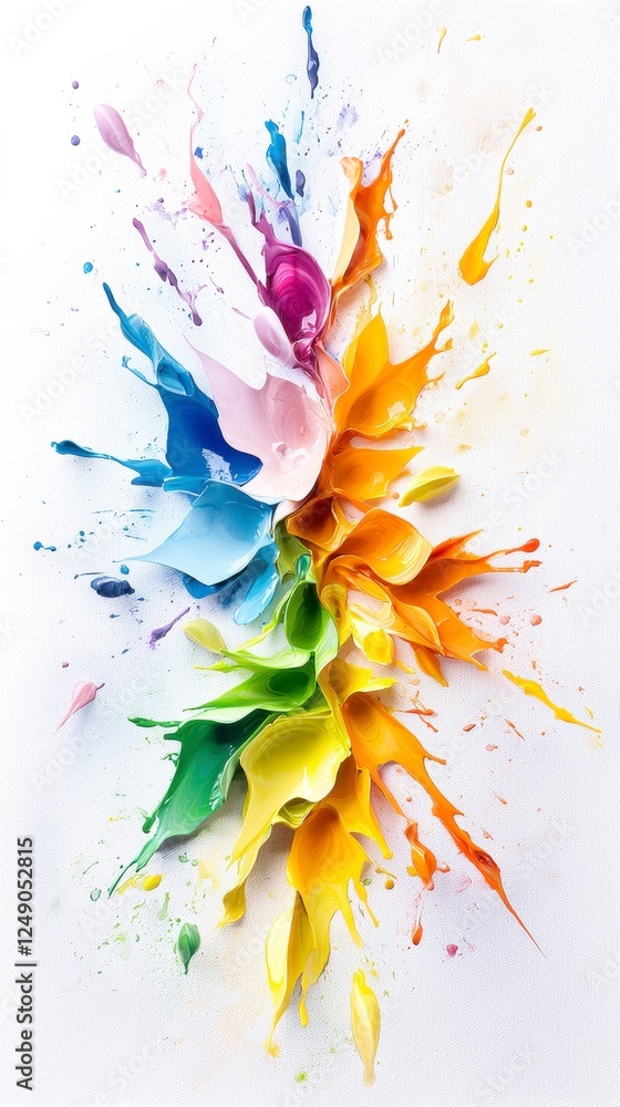 Obraz premium Abstract Rainbow Paint Explosion