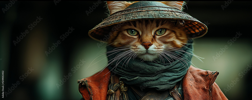 Obraz premium かっこいい戦士の猫