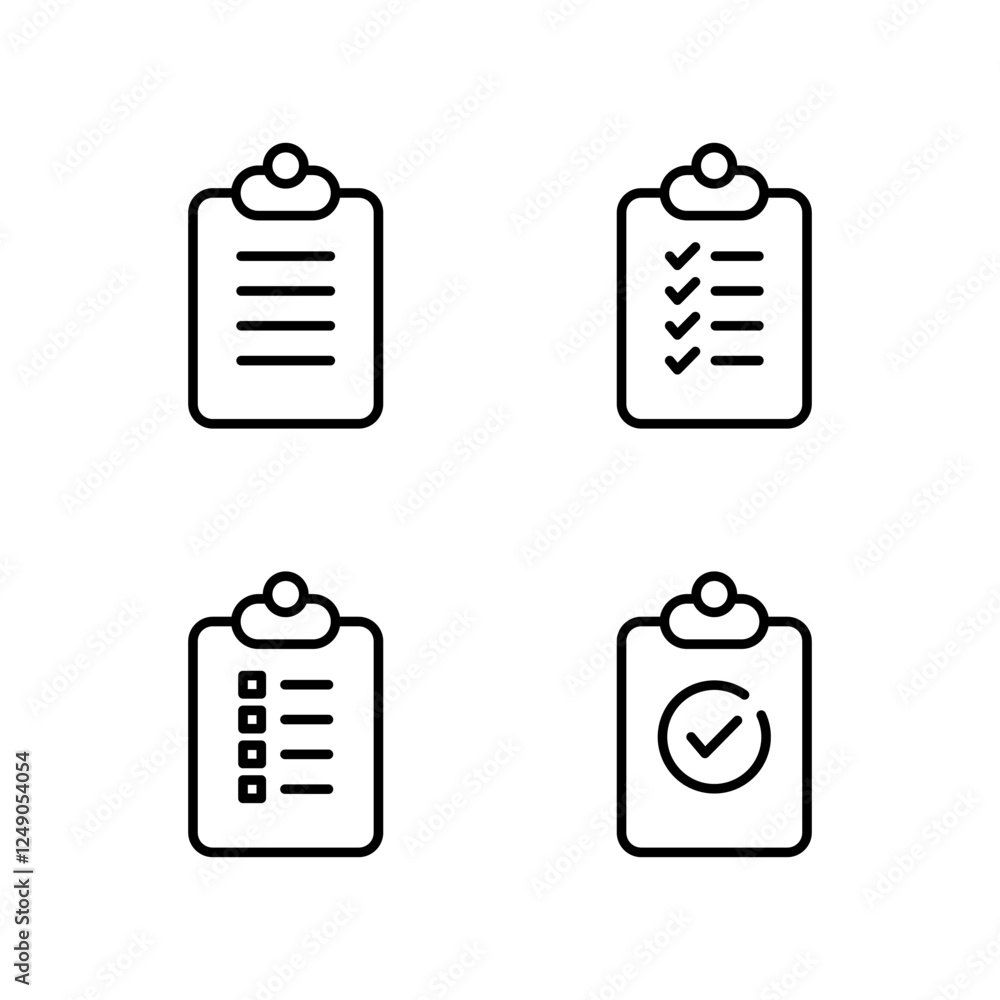 Set of Clipboard icon. Clipboard icons. Set of Clipboard icon. Clipboard icons.