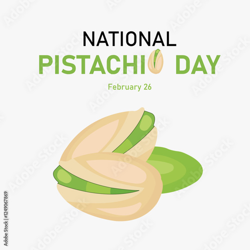 vector graphic of National Pistachio Day good for national National Pistachio Day celebration. flat design. flyer design.flat illustration.