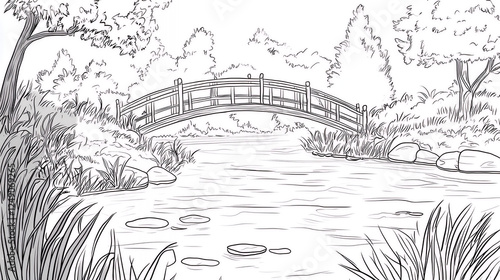 Wallpaper Mural landscape with river and tree Torontodigital.ca