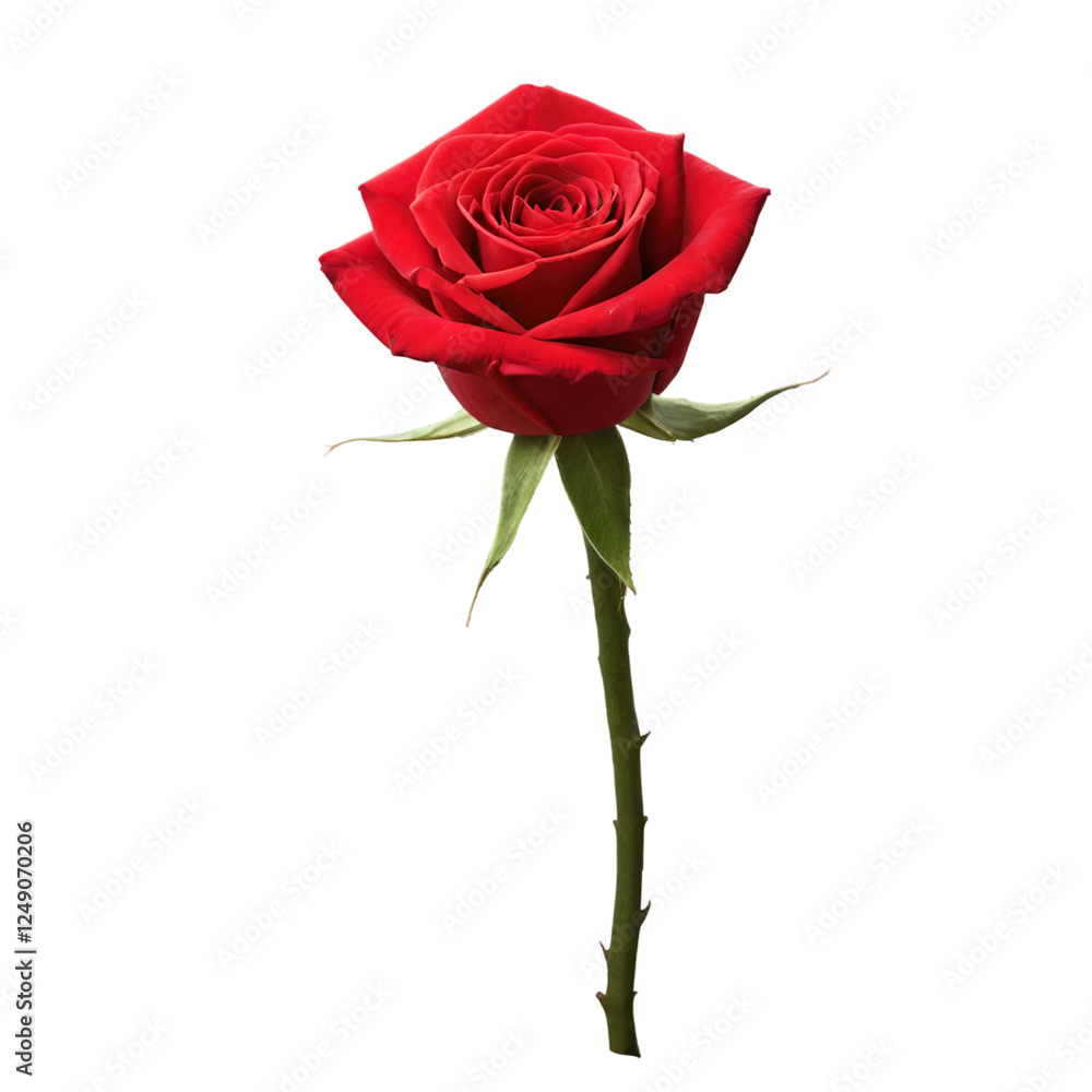 Fototapeta premium red rose isolated on white 