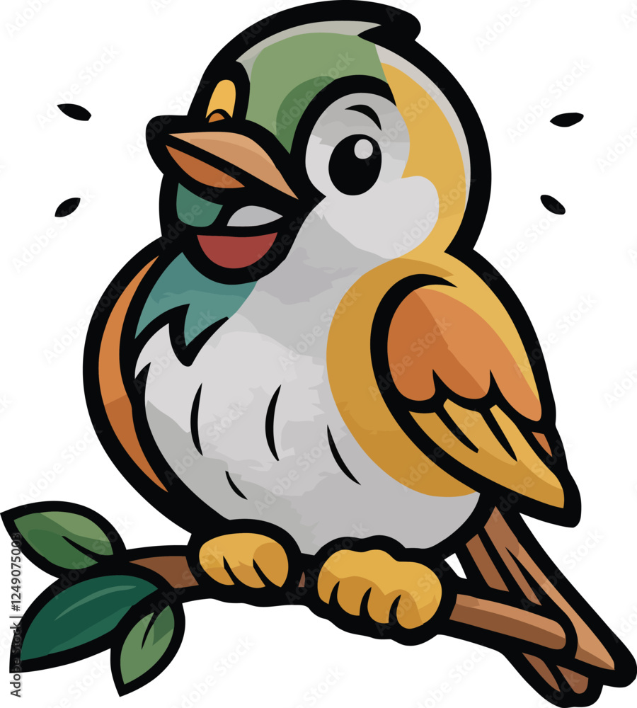 Sparrow Mascot Character in Vector Art Style Sparrow Mascot Character in Vector Art Style