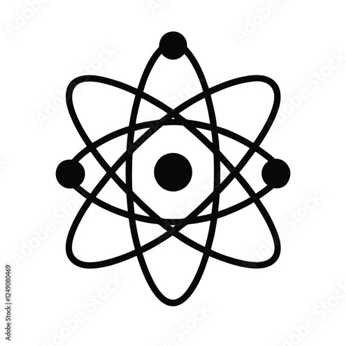 atom icon on white background