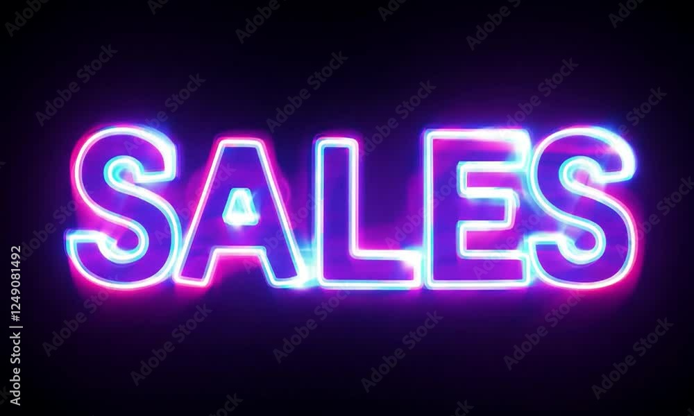 Neon pink and blue glowing text animation of the word Neon pink and blue glowing text animation of the word