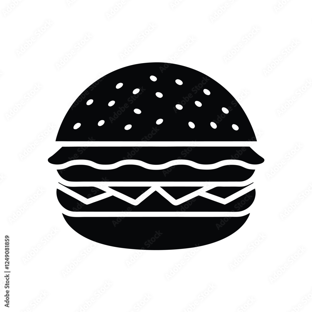 hamburger on black background hamburger on black background