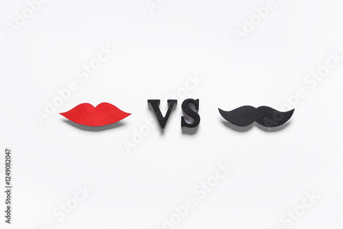 Male mustache VS female lip...