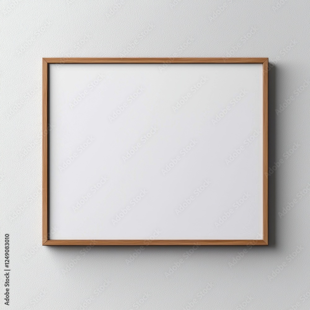 Empty Frame on Wall with Neutral Background for Art Display Empty Frame on Wall with Neutral Background for Art Display