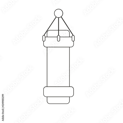 black outline gym icon illustration
