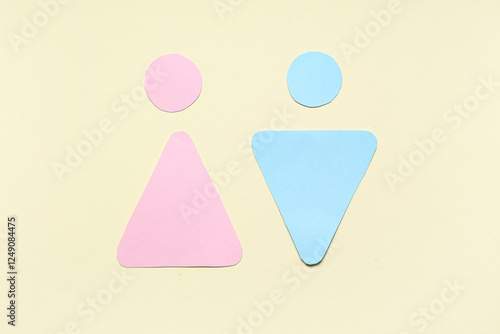 Male and female paper figur...
