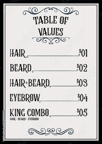 Table Of Values