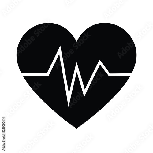 heart and heartbeat symbol