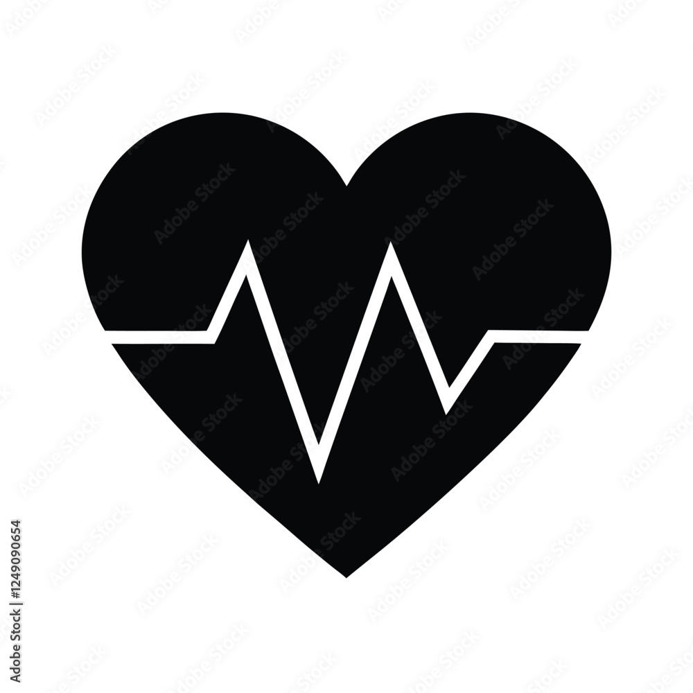 heart and heartbeat symbol heart and heartbeat symbol