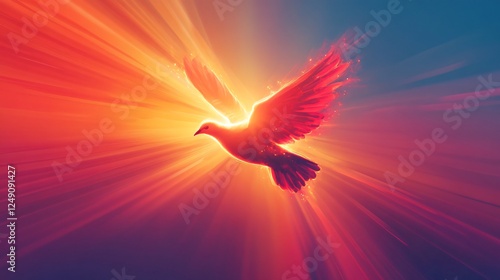 Symbolic Easter Glow of Hope