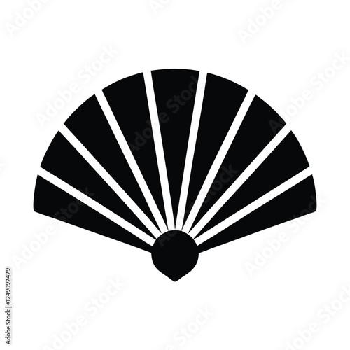 japanese fan on white background