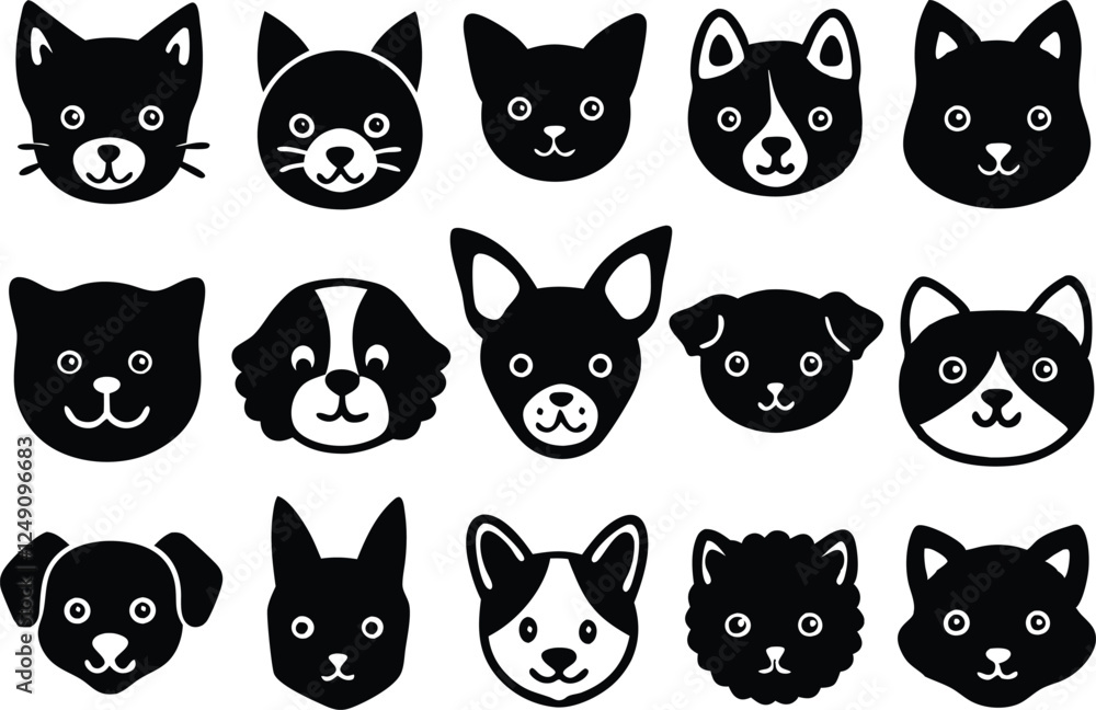 set of funny cats set of funny cats
