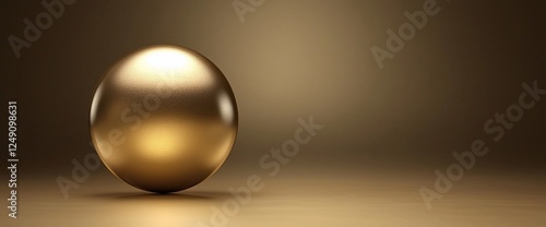 Golden Sphere on a Studio Background photo