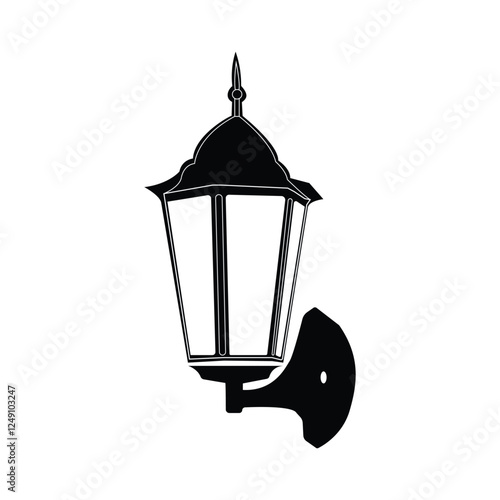 modern beautiful wall lamp icon vector