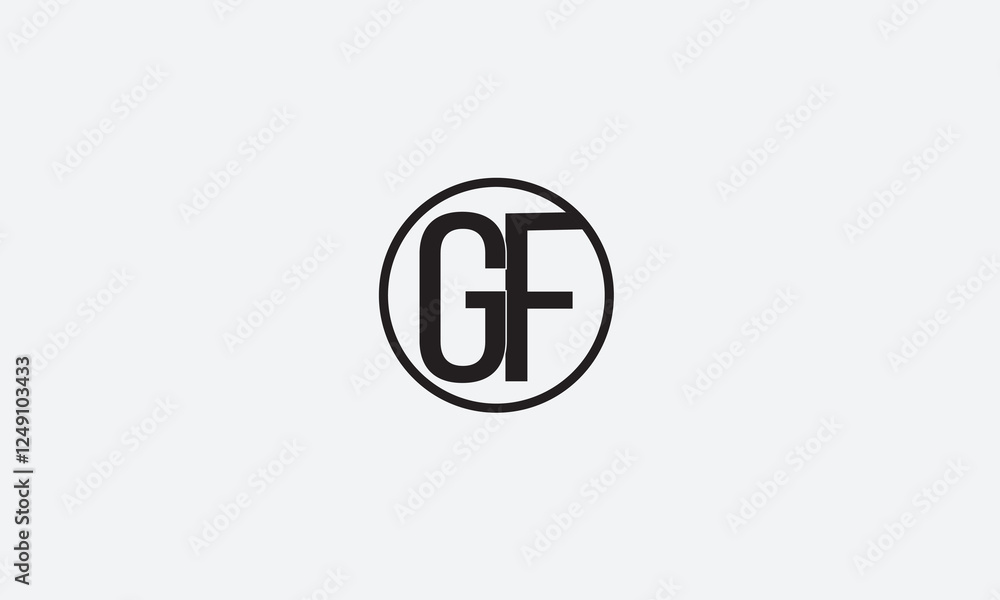GF, FG, F, G Abstract Letters Logo Monogram GF, FG, F, G Abstract Letters Logo Monogram