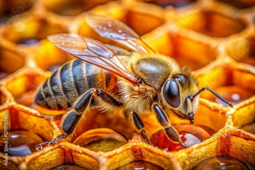 Microscopic Varroa Destructor Mite Infesting Honeybee - Drone's Eye View