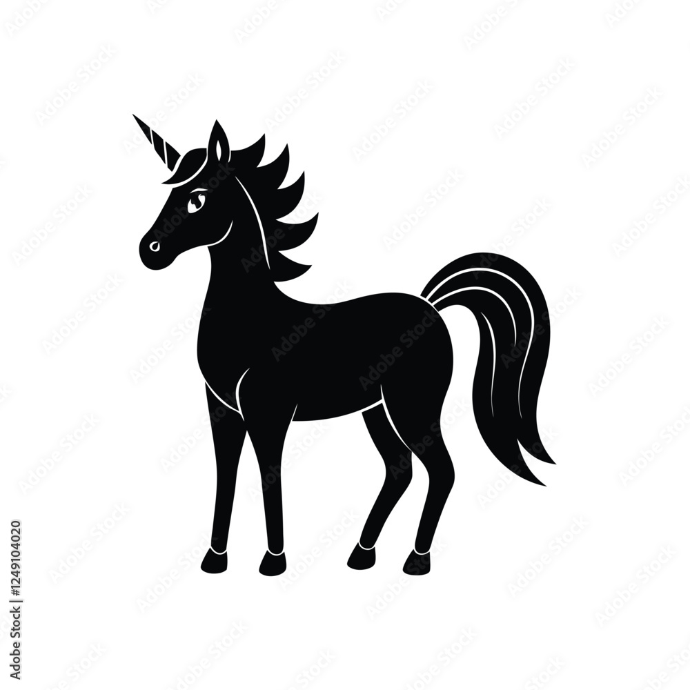 Obraz premium horse silhouette vector illustration