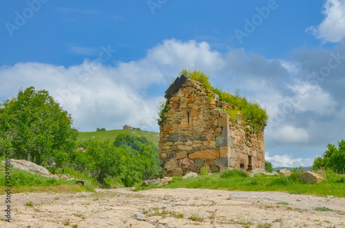 medieval chapel ruins in Sverdlov village (Lori province, Armenia) photo