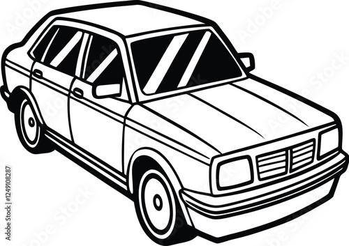 car silhouettes set - vector