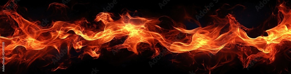 Vibrant Flames Dancing in a Dark Background, Capturing the Intensity and Beauty of Fire in Motion for Artistic and Creative Use Vibrant Flames Dancing in a Dark Background, Capturing the Intensity and Beauty of Fire in Motion for Artistic and Creative Use