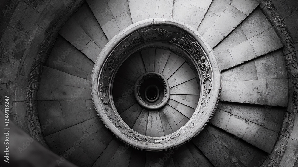 Fototapeta premium old spiral staircase