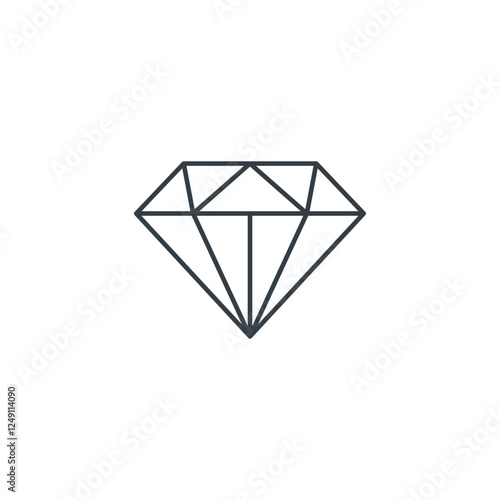 Diamond icon symbol vector illustration isolated on white background