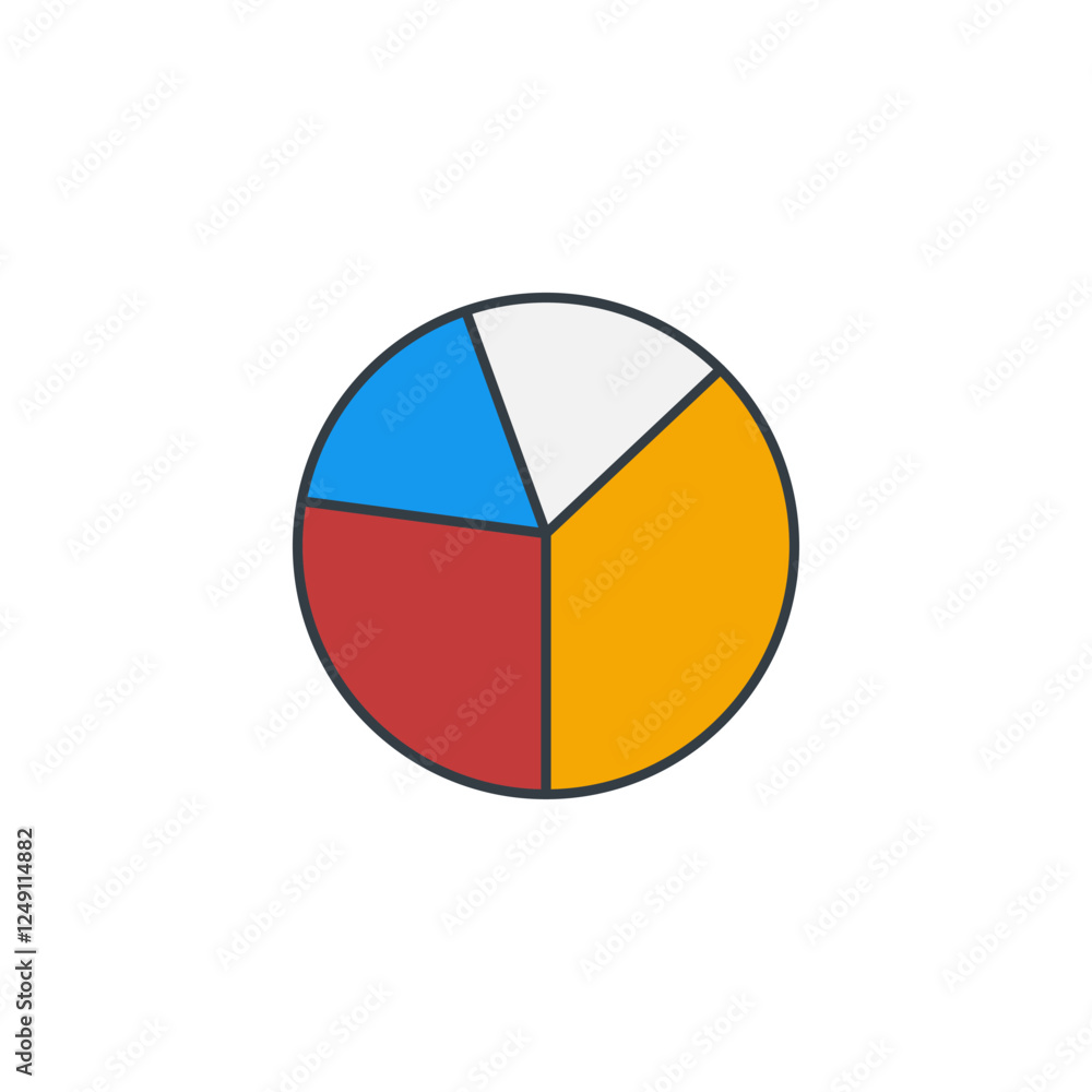 Pie Chart icon symbol vector illustration isolated on white background Pie Chart icon symbol vector illustration isolated on white background