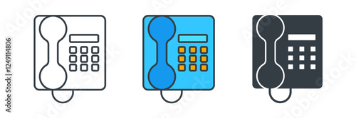 Phone icon symbol vector illustration isolated on white background