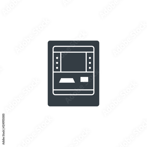 Atm Machine icon symbol vector illustration isolated on white background