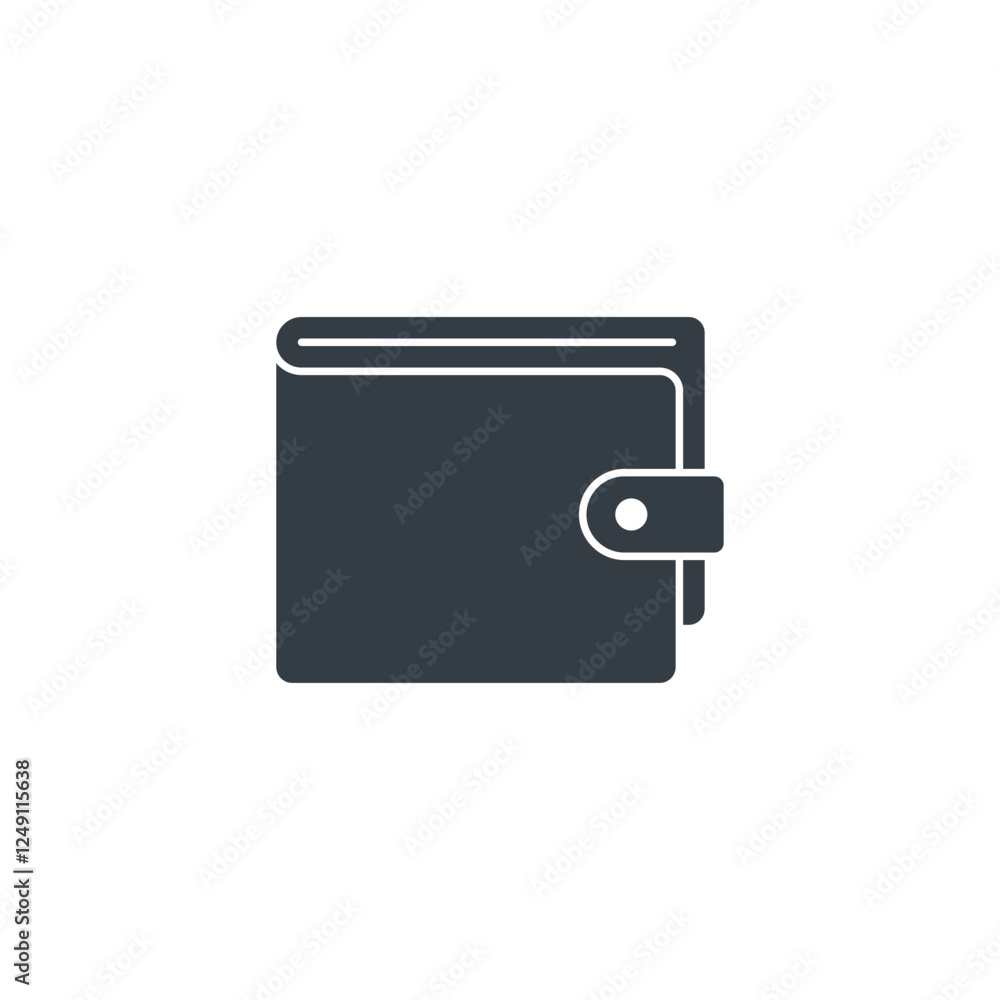 Wallet icon symbol vector illustration isolated on white background Wallet icon symbol vector illustration isolated on white background