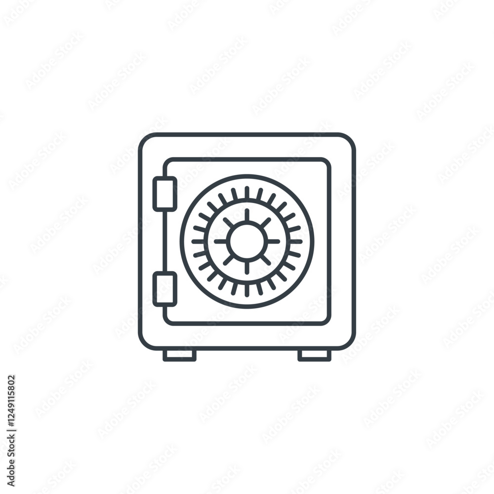 bank Safe icon symbol vector illustration isolated on white background bank Safe icon symbol vector illustration isolated on white background